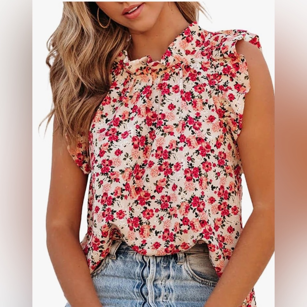 Floral Ruffle Sleeve blouse